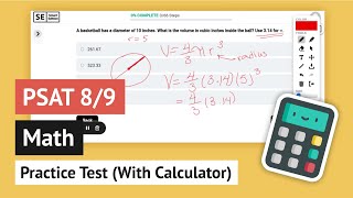 PSAT Math Practice Test 89  With Calculator and DETAILED Answers Explanations [upl. by Ball738]