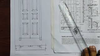 Panelled door Civil Engg Planning and Drafting KTU Part 6 [upl. by Anivid]