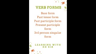 Verb forms Five forms of verb with examples explained in Hindi verbs verbforms [upl. by Zebada]