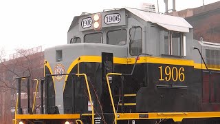 Canton Railroad CSX amp Norfolk Southern Working in Baltimore City [upl. by Nasar528]