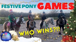 Christmas Pony Games  Festive fun at the stables 🎄 vlogmas2023 [upl. by Valerian636]