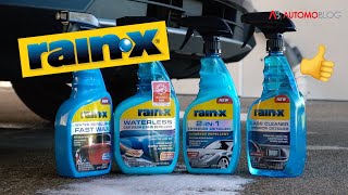 RainX Review Exterior Detailer Fast Wax Glass Cleaner amp Waterless Car Wash [upl. by Eceinwahs]