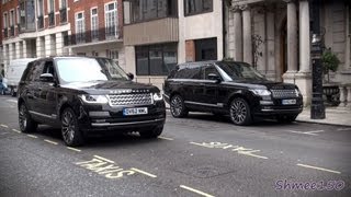 Two 2013 Range Rover Autobiographys in London  Land Rover Promo Event [upl. by Lenoyl]