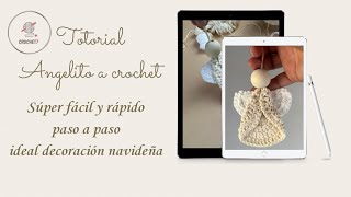 Angelito adorno navideño a crochet paso a paso [upl. by Sylram]