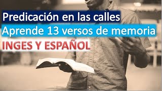 13 Versos Bíblicos para predicar en la calle  INGLES Y ESPAÑOL [upl. by Hephzipah84]