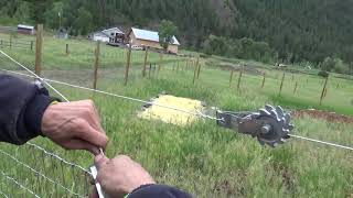 Field Fencing Tips  Wire StrainerTightner Install  How To  High Tensile [upl. by Oona]