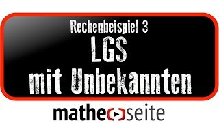 Matrizen und LGS lösen wie bestimmt man eine Unbekannte Beispiel 3  M0102 [upl. by Lahcear]