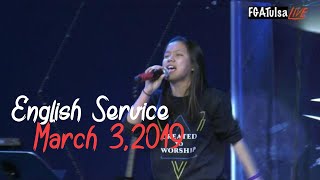 Sunday Service Praise and Worship English Service  March 3 2019 [upl. by Atteynek]