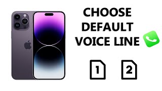 Dual SIM iPhone How To Choose  Change Default Voice Line [upl. by Nadabus]