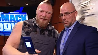 Brock Lesnar STILL uses a Flip Phone in 2021 😂  WWE SmackDown [upl. by Portia]