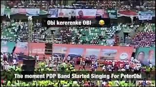 The Moment PDP Campaign Band Sang Obi’s Song At The PDP Rally In Uyo Akwa Ibom [upl. by Aon]