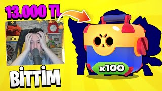 100 MEGA KUTU İLE CEZALI KUTU AÇILIMI  BİTTİM 3 EFSANEVİ ÇIKTI  Brawl Stars [upl. by Hars]