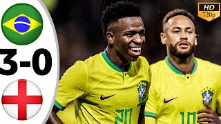 Brasil vs England 30  All Goals amp Highlights 2024 [upl. by Enerehs101]