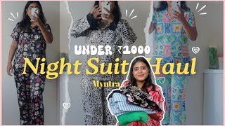 Myntra Night Suits amp Coord sets Haul  9 Affordable Aesthetic sets NehaaPatel [upl. by Gwendolyn]