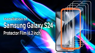 Samsung Galaxy S24 Hybrid Film Screen Protector Installation Video  AACL [upl. by Eirelav307]