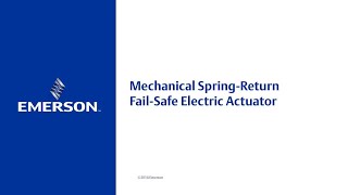 Mechanical SpringReturn FailSafe Electric Actuator [upl. by Ecyrb894]