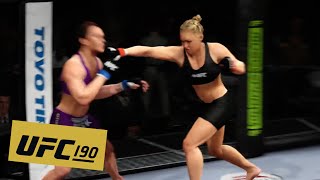 UFC 190 Ronda Rousey vs Bethe Correia FULL FIGHT HIGHLIGHTS EA Sports UFC [upl. by Farny]