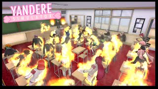 Burning the school with the flame demon  Yandere Simulator [upl. by Accebber430]