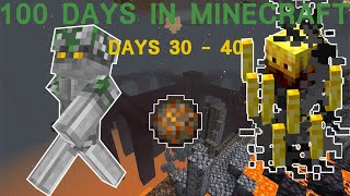 100 Days In Minecraft  Into Fire  Days 3040 [upl. by Staley]