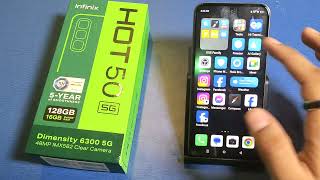 how to change icon size INFINIX HOT 50 5G infinix hot 50 5G icons settings [upl. by Attalanta]