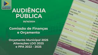 Audiência Pública  Orçamento Municipal 2025  Alterações LDO 2025 e PPA 2022  2025 [upl. by Boudreaux831]