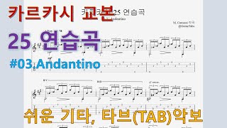 카르카시4 25 연습곡03Andantino [upl. by Oguh]