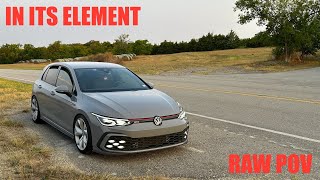 MODIFIED MK8 VW Golf GTI RAW POV  Spirited Backroads Driving [upl. by Pfaff]