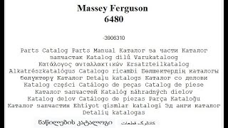 Massey Ferguson 6480 Tier 3 Sisu Engine Parts Catalog [upl. by Anits]