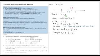 Supremum Infimum Maximum Minimum Aufgaben [upl. by Eeruhs]