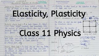 Elasticity  Plasticity  Chapter 8  Mechanical Properties of Solids  Class 11 Physics [upl. by Landon454]