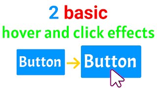 2 basic hover and click effects in css beginners [upl. by Gamaliel]