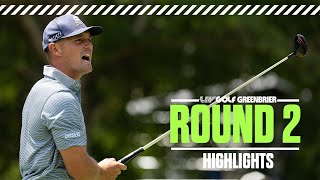 Full Rd 2 Highlights Bryson makes big move  LIV Golf Greenbrier [upl. by Maidel]