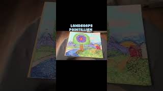 Pointillism landscape pointillism artist pointlessartwork [upl. by Ashford267]