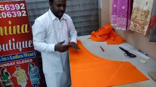 Churidar Ladies Pajami Cutting and Stitching in Professional Way [upl. by Alys189]