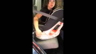 How To Install a Rearfacing Combi Coccoro with the Seat Belt  TheCarSeatLadycom [upl. by Atiekal]