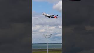 Aircalin A320neo takeoff from Auckland airport planespotting [upl. by Ymorej]