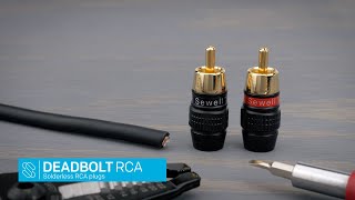 How to make an RCA interconnect cable with Deadbolt RCA solderless Plugs [upl. by Henrieta]