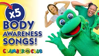 x5 Body Awareness action songs with Clamber Club and Jog the Frog [upl. by Notsua]