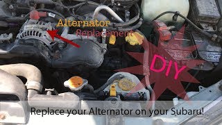 How To Replace Alternator on a 20002004 Subaru Outback Forester Impreza [upl. by Maurice515]