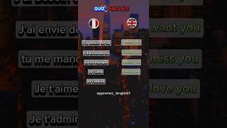 apprendre langlais 🇨🇵amp🇬🇧 apprendrelanglais coursdanglais learnenglish quizanglais quiz [upl. by Cranford]