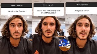 Stefanos Tsitsipas answers fan questions  Talks about Osaka Medvedev Zverev Kyrgios and others [upl. by Fan]