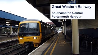 Great Western Railway GWR Southampton Central to Portsmouth Harbour [upl. by Annodam703]