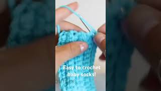 Fast and easy baby socks 🩷🩵 babysocks crochettrends [upl. by Farlee]