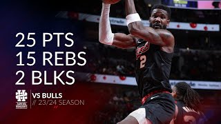 Deandre Ayton 25 pts 15 rebs 2 blks vs Bulls 2324 season [upl. by Morlee]