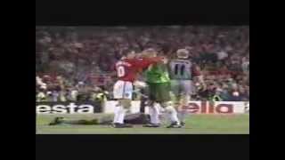 The Final 3 Mins Man United v Bayern Munich 1999 Rare Pitch Side Footage Champions League Final [upl. by Nolos900]