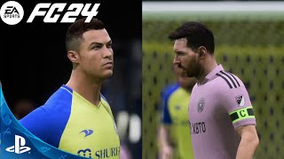 FC 24  MESSI vs RONALDO AL NASSR vs INTER MIAMI  WHO IS THE GOAT [upl. by Sheehan]