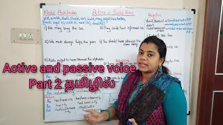 Active and Passive voice  Part 2  through tamil  Imperative  Interrogative  Modal auxiliaries [upl. by Dobson495]