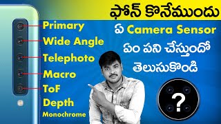 Ultra Wide⚡Telephoto⚡Macro⚡ToF⚡Depth⚡Monochrome  Smartphone Camera Sensors Explained [upl. by Atiniuq]