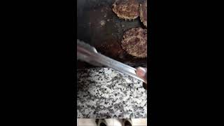 Pan frying juicy burger patties  beefasmrsounds [upl. by Nytsirc431]