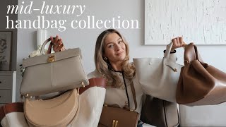 MIDRANGE LUXURY HANDBAG COLLECTION  POLENE DEMELLIER CAFUNE SONGMONT amp MORE [upl. by Tnarg197]